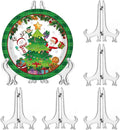 6 Pack 9 Inch Clear Plastic Easels or Stand/Plate Holders to Display Pictures by LonlyEagle
