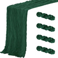 Aktor 4 Pack Emerald Green Table Runner Boho Cheesecloth Table Runner Semi by Unknown