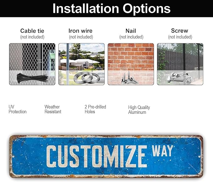 Custom Signs Outdoor Metal, Personalized Street Sign - Image 4