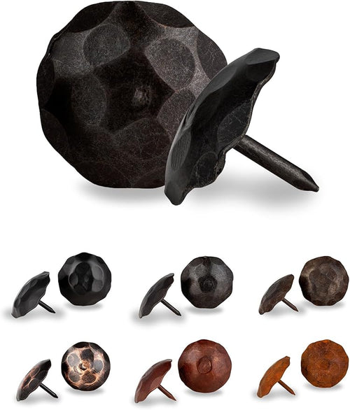 10 Pack 1" Small Round Head Iron Clavos Decorative Nails – Sealed Unfinished – by BorderlandRusticHardware