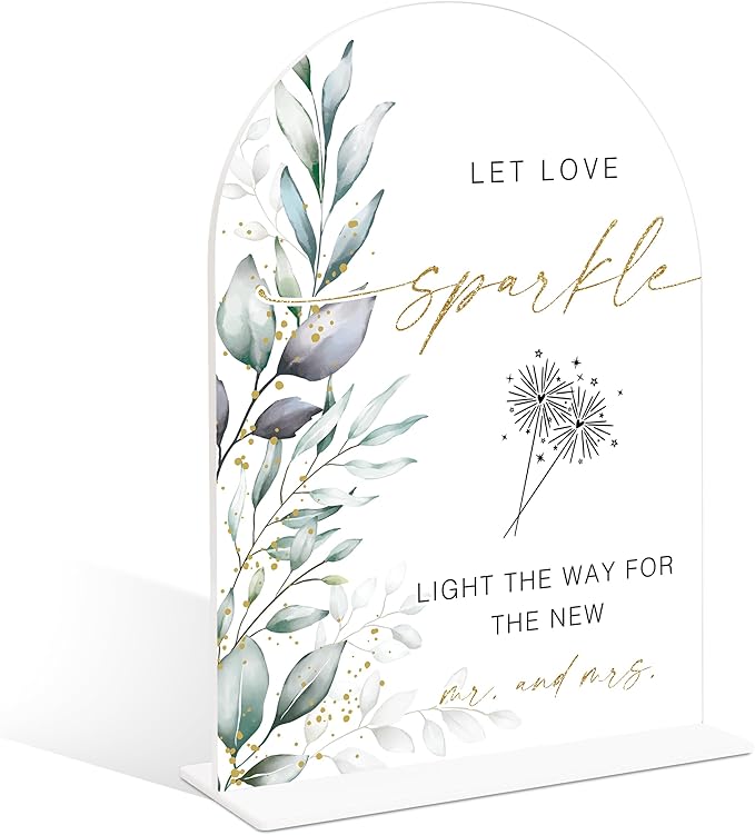 Acrylic Wedding Signs, Wedding Reception Signage, Bridal Shower Table Decor by Unknown