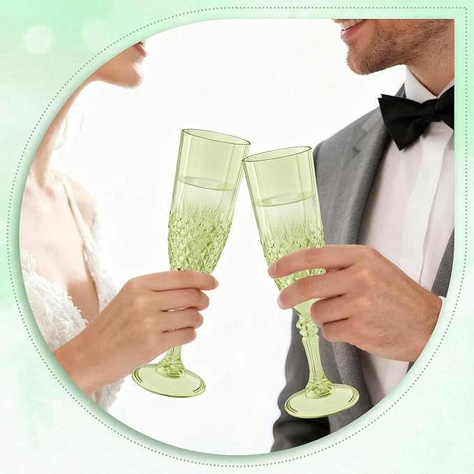 Plastic Champagne Flutes, for Weddings Bachelor Parties Toasting and Events - Image 5