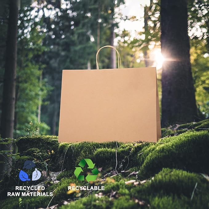 METRONIC Large Paper Bags With Handles 16x6x12 100pc, Shopping Gift Bags Bulk - Image 5