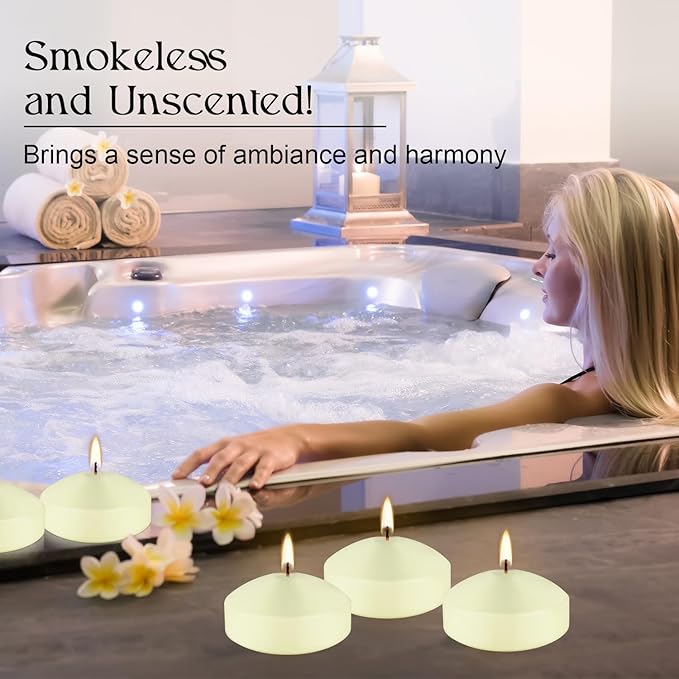 12 Pcs 3 - inch Floating Candles, Smokeless and Odourless, Burns - Image 6