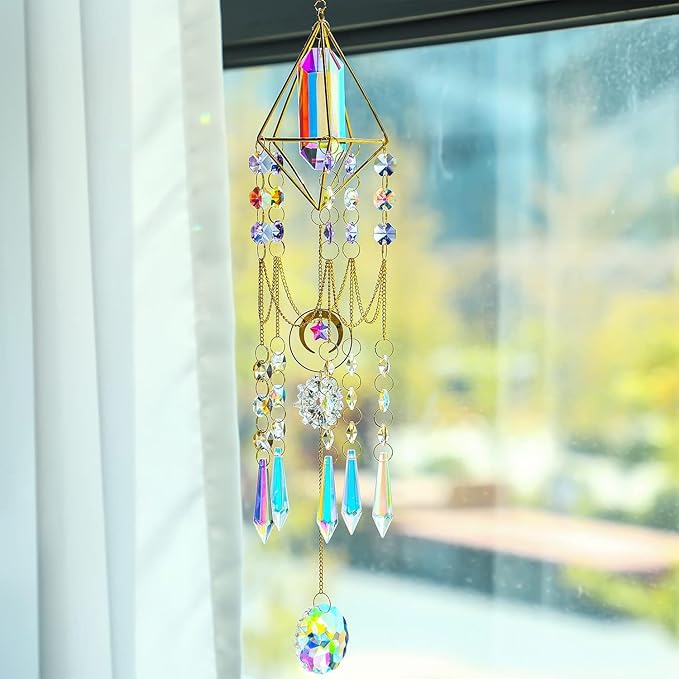 H&D HYALINE & DORA Crystal Prisms Suncatcher Window Hanging Pendant Glass - Image 3