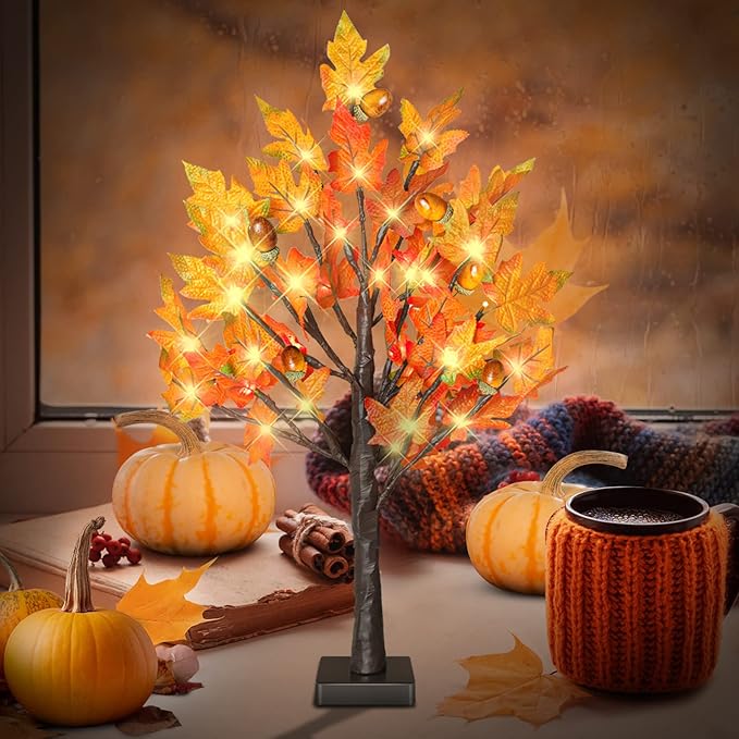 24 Inch Lighted Maple Tree - Image 8