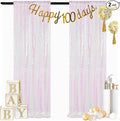 ShinyBeauty 2PCS 4x7FT Iridescent White Sequin Backdrops| Sparkle Photo by ShinyBeauty