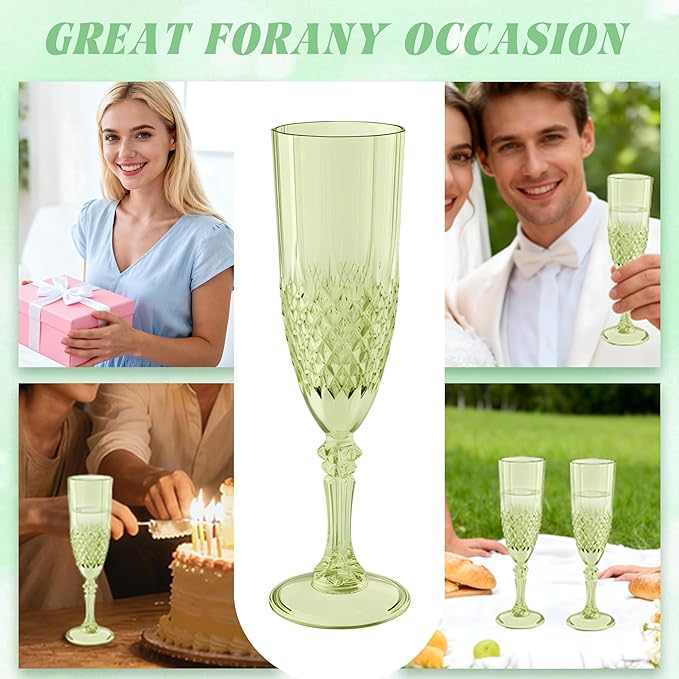 Plastic Champagne Flutes, for Weddings Bachelor Parties Toasting and Events - Image 4