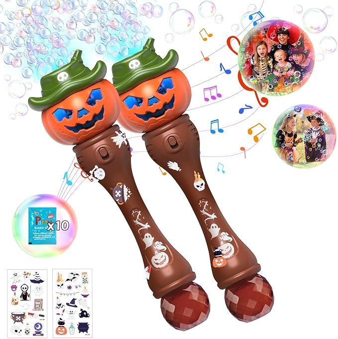 Halloween Pumpkin Bubble Wand for Kids - Image 9