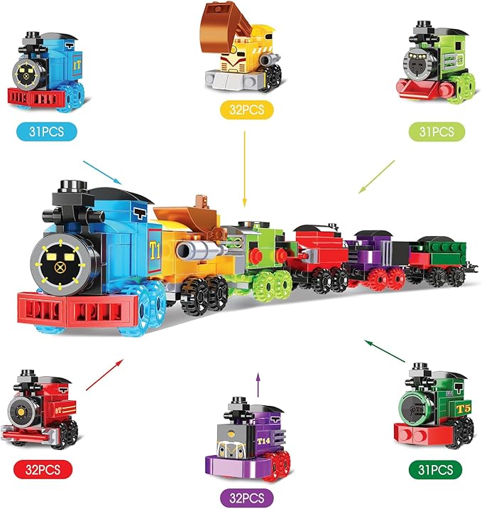 Mini Building Block Sets, 6 in 1 STEM Toys Eggs Building Sets, Party Favors - Image 2