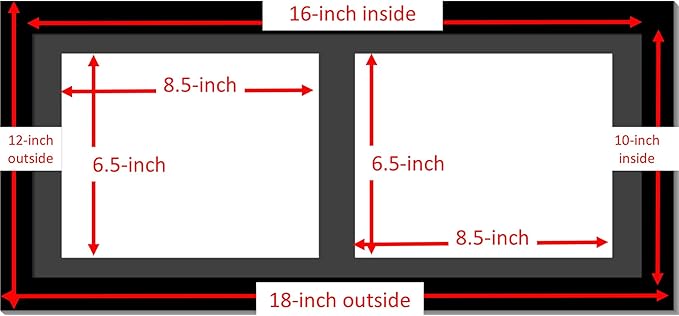 Creative Picture Frames 10X20Bk-B Black Horizontal Double Diploma Frame - Image 2