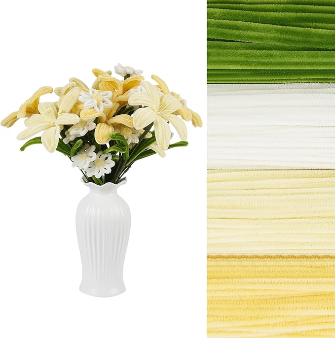 400 Pcs Pipe Cleaners Craft Set，4 Colors Chenille Stems Bulk - Image 7