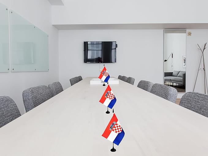 Croatia Desk Flag, 12 Pack Croatian Table Office Flag - Image 5