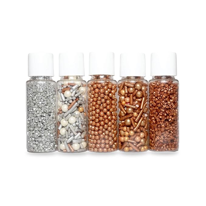 Confect Sprinkles for Cake & Cupcake Decoration | Pack of 5 ​Party Sparkle - Image 2