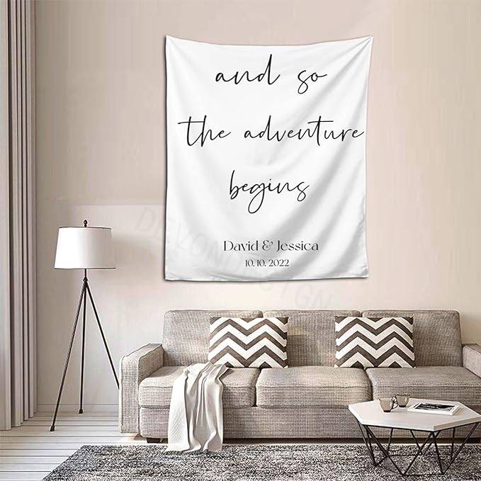 And So The Adventure Begins Custom Tapestry - Image 6