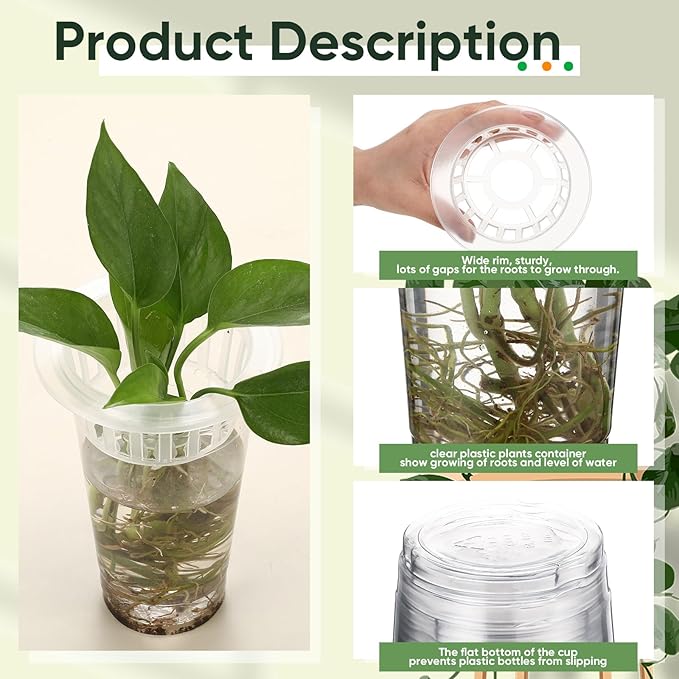 Baderke 35 Pack Plastic Plant Propagation Station Desktop Terrariums Plant - Image 3
