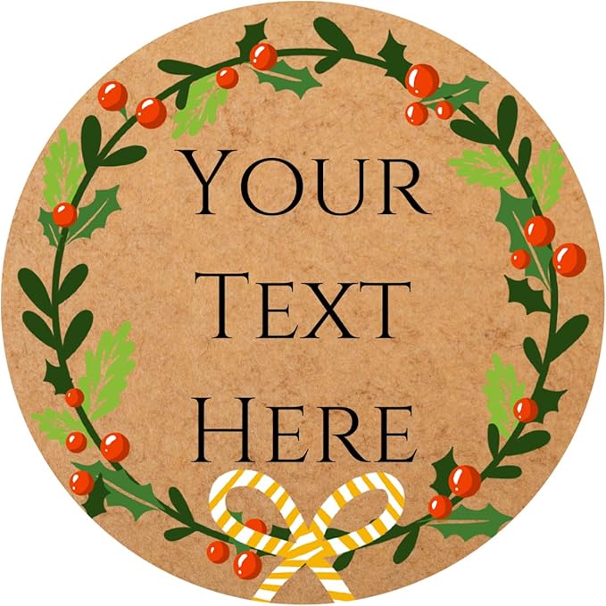 100-1000pcs Custom Stickers Merry Christmas Stickers Personalized Labels by Unknown