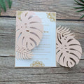 MillaSaw Flower Laser Cut Invitations Pink Plame Invitation Jacket by MillaSaw