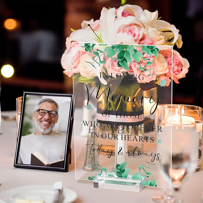 Weysat 6 Pcs Clear Acrylic Wedding Signs - Image 4