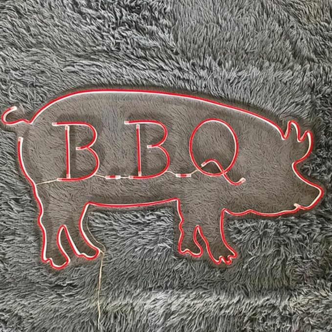 BBQ pig Led Sign, Pig Led Sign, Wall Decor, Animal Neon Sign, Custom Neon Sign - Image 4