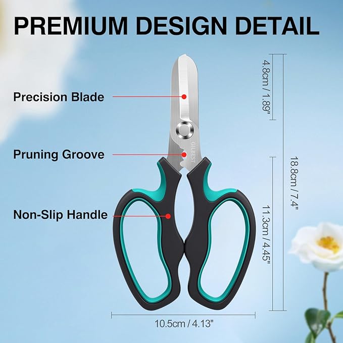 Garden Scissors Floral Shears, Professional Floral Scissors - Image 2