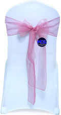 MDS Pack of 75 PCS Organza Chair Sashes Wider Dining Chair Bows Ribbon Tie Back by MDS
