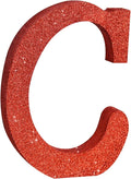 TONIFUL 8 Inch Red Glitter Letter C Table Centerpiece A-Z Red Birthday Party by TONIFUL