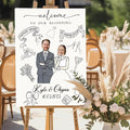 Custom Wedding Plaque for Welcome Sign, Personalized Welcome to our Weddings by GiantBigHands