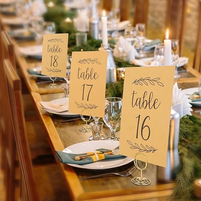 Wedding Table Numbers 1-25, 25 Karft Cards - Image 4