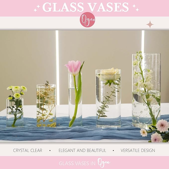 30pcs 11.8Inch Large Size Glass Vase Cylinder - Image 6