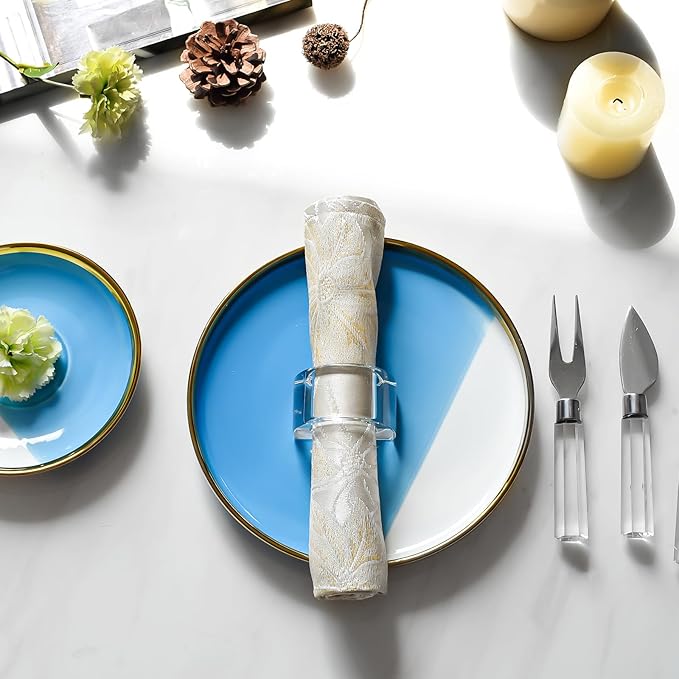 Crystal Napkin Rings, Elegant Dining Table Holders - Image 6