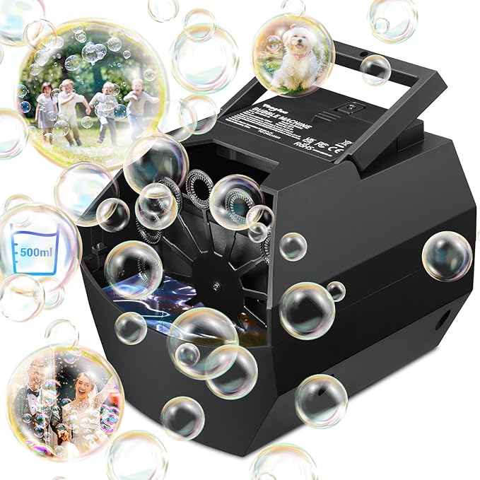 Theefun Bubble Machine: 500ML Automatic Bubble Blower Max 15000 Bubbles per Min by Theefun
