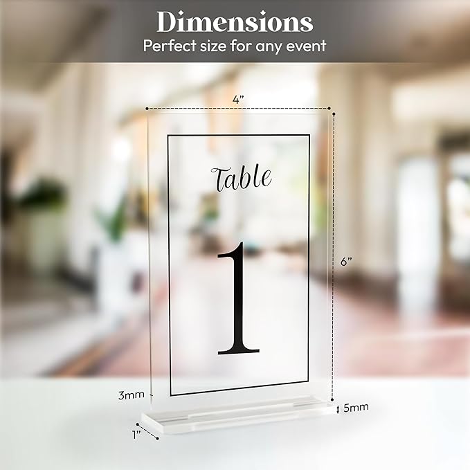 Acrylic Table Numbers 1-20 - Image 2