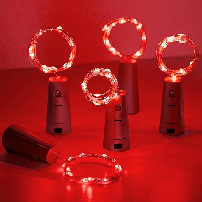 Aluan Wine Bottle Lights with Cork 10 Pack 20 LED Christmas Mini Fairy Lights - Image 6