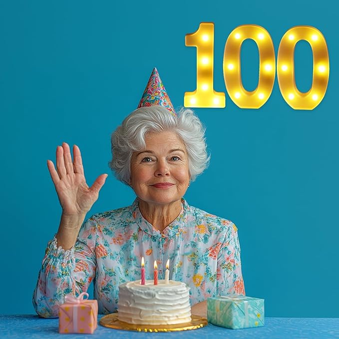 100th Birthday Decorations for Women Men, 100 Birthday Decorations for - Image 5