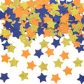 Gold Blue and Orange Star Confetti Table Decoration by MOWO