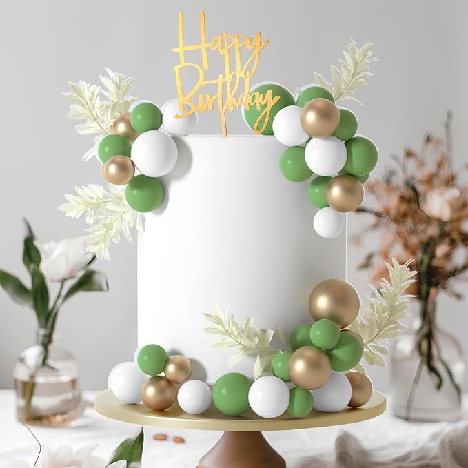 MIAHART Ball Cake Toppers Boho Grass Cake Topper Ball Cake Insert Decoration - Image 5