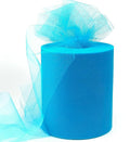 6" x 200 Yards Turquoise Tulle Fabric Rolls, Teal Spool Tulle Ribbon by GCVOPTON