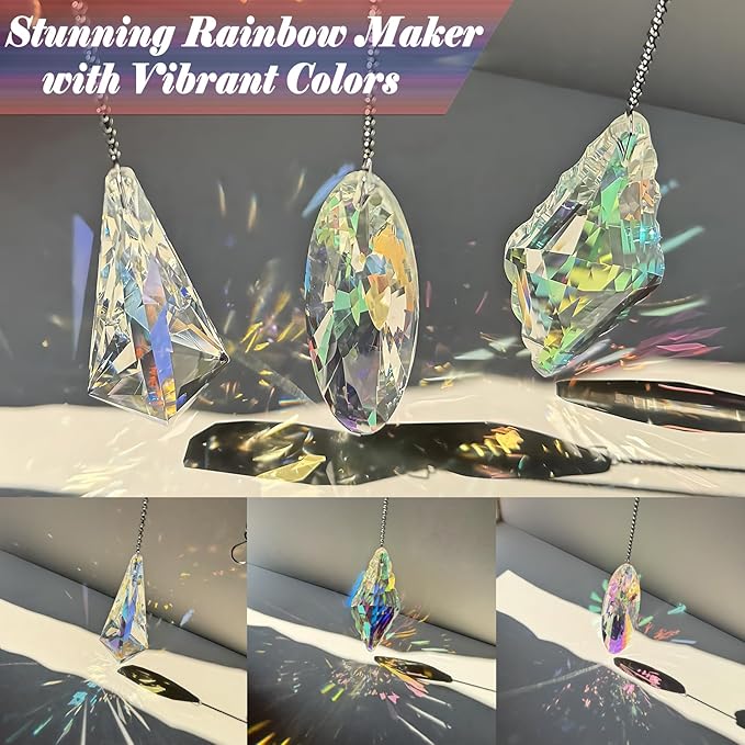 3PCS 5" Large Crystal Suncatcher Prisms - Image 3