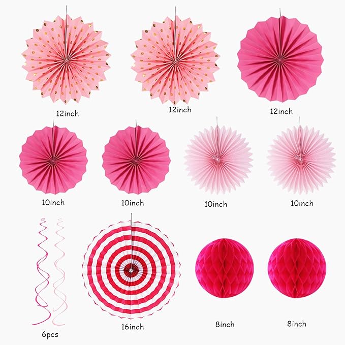 Hot-Pink Rose Red Party-Decorations - Image 2