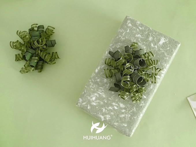 HUIHUANG Green Bows for Gift Wrapping Christmas Gift Bow 5 inch x 8 Counts Moss - Image 8
