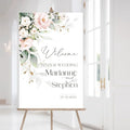Personalized Wedding Welcome Sign, Flowers Wedding Welcome Sign, Wedding by ALICEBIN