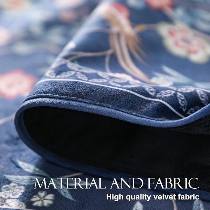 patdrea Vintage Chinoiserie Floral Table Runner Farmhouse - Image 5