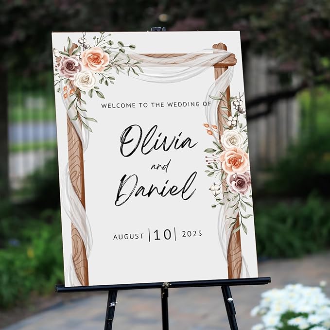 Personalized Welcome Wedding Sign by GiantBigHands