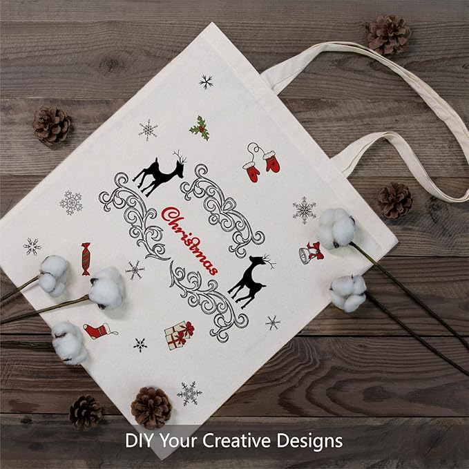 TOPDesign 12-Pack Economical 16"x15" Cotton Tote Bags, Lightweight Medium - Image 3