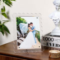 Cuspin 5x7 Acrylic Frames Set of 2 Scalloped Picture Frame by Cuspin