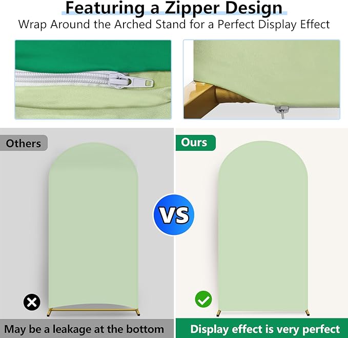 HEMMOTOP 7.2 ft Arch Backdrop Cover, Fabric Stretchy Background - Image 3