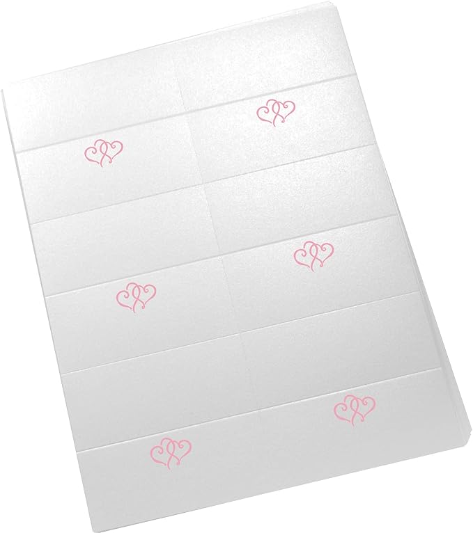 Linked Hearts Printable Place Cards, Laser & Inkjet Printers - Image 3