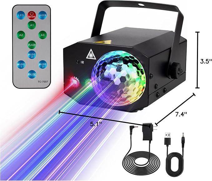 Party Lights DJ Disco Ball Light: LED Stage Laser Light - Image 9