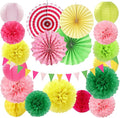 Hawaiian Pink Green-Yellow Party-Decorations by Burgleda